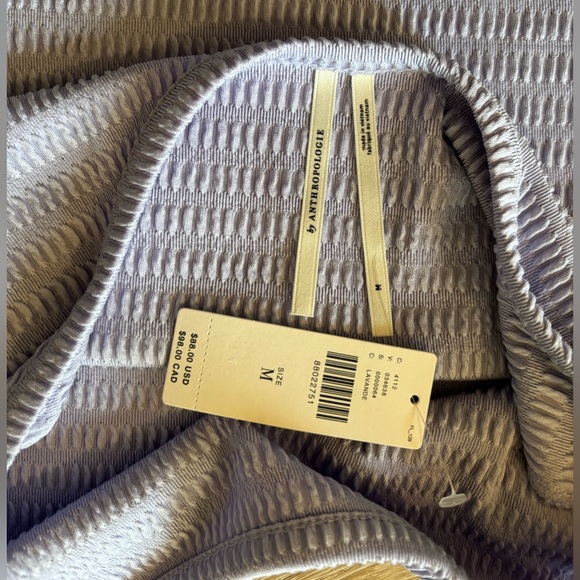 Anthropologie Textured Lavender Top new - Picture 4 of 6